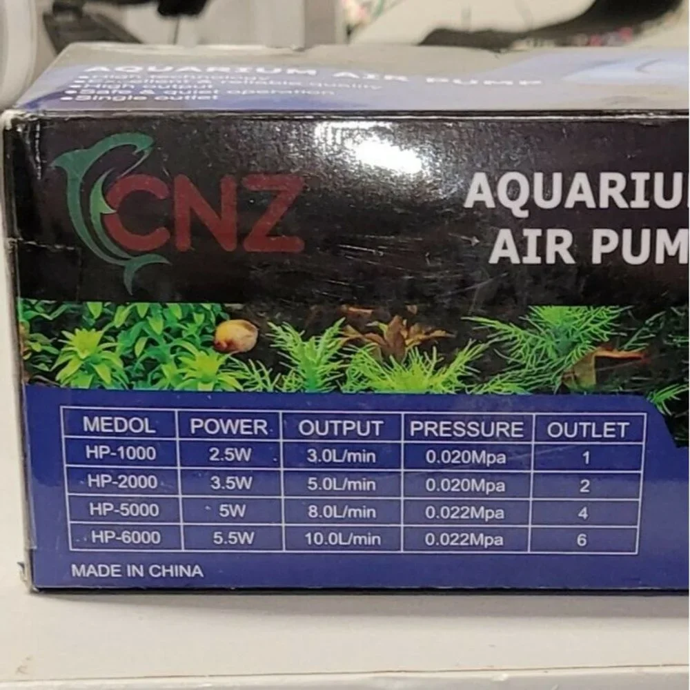 HP-1000 Aquarium Air Pump Single Outlet Up To 20-Gallon